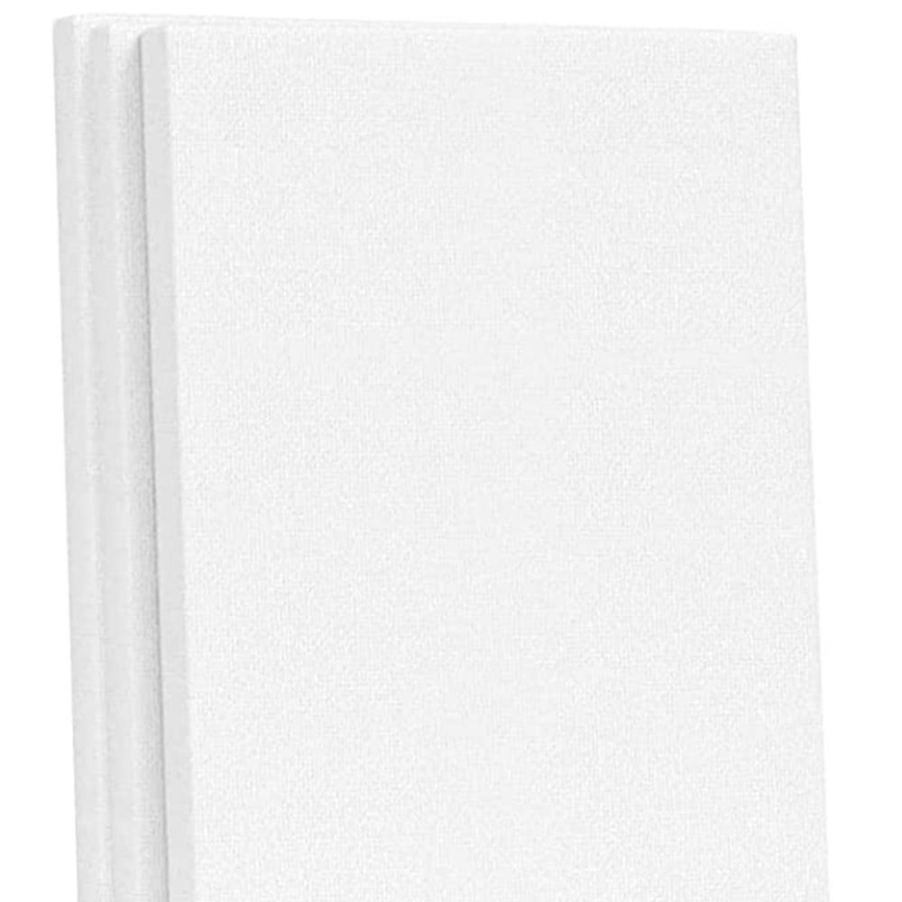 5pcs White Blank Square Artist Canvas Wooden Board Frame Cotton Artist Canvas Boards for Oil Painting Acrylic Watercolor