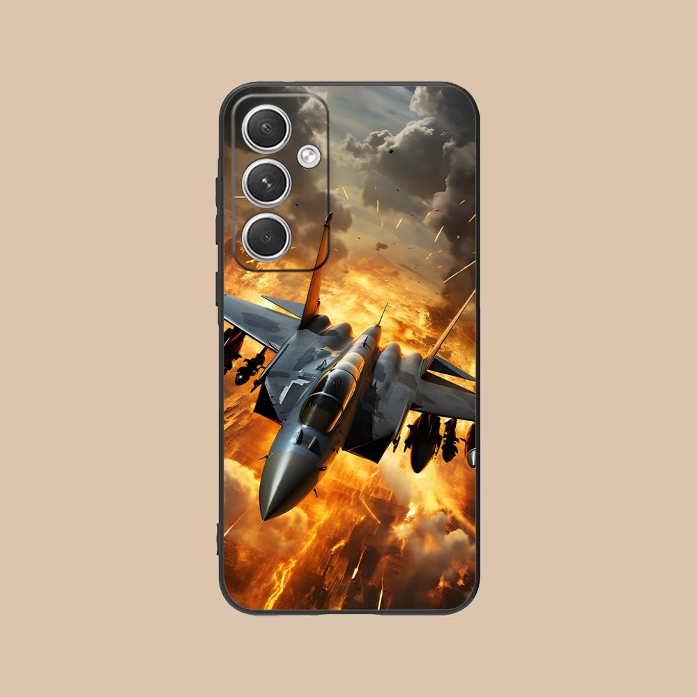 F35 F22 Raptor Aircraft Lightning Phone Case for Samsung Galaxy S25 S24 S23 S22 S21 S20 Note20 Plus FE Ultra Colour Protective Galaxy Note20