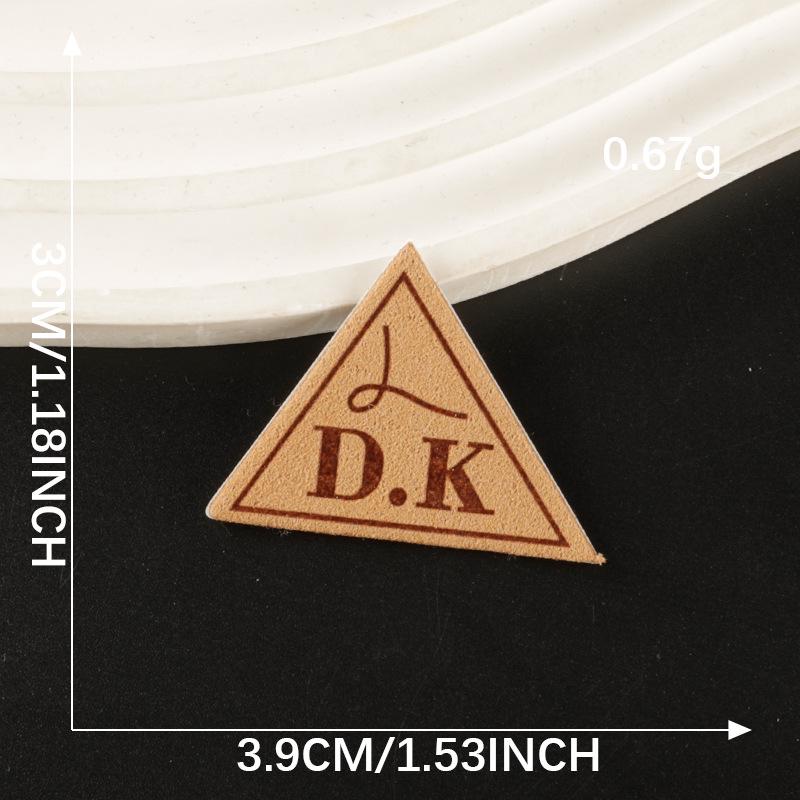 Duoku English Letter Leather & Cloth Label Patch for Clothing, Shoes, Hats, and Luggage