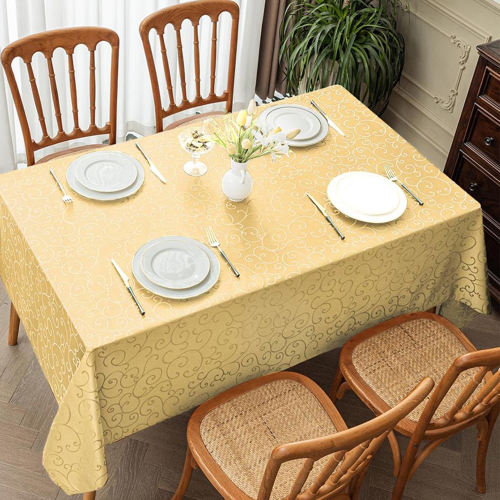 Solid Color Fabric Dining Table Cloth Tablecloth Coffee Table Cover Temu Xiyin Rectangular Finished Tablecloth