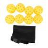 Pickle Ball Set 8pcs Waist Pack Combo Set Adjustable Convenient Durable Design for Storage 8 Ball + Waist Bag