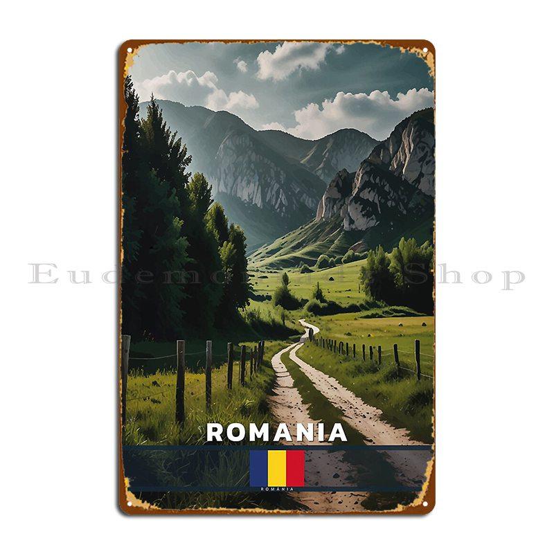 

Romania Travel Metal Plaque Cinema Wall Mural Club Bar Club Customized Tin Sign Poster 20x30cm（7.8x11.8inch）