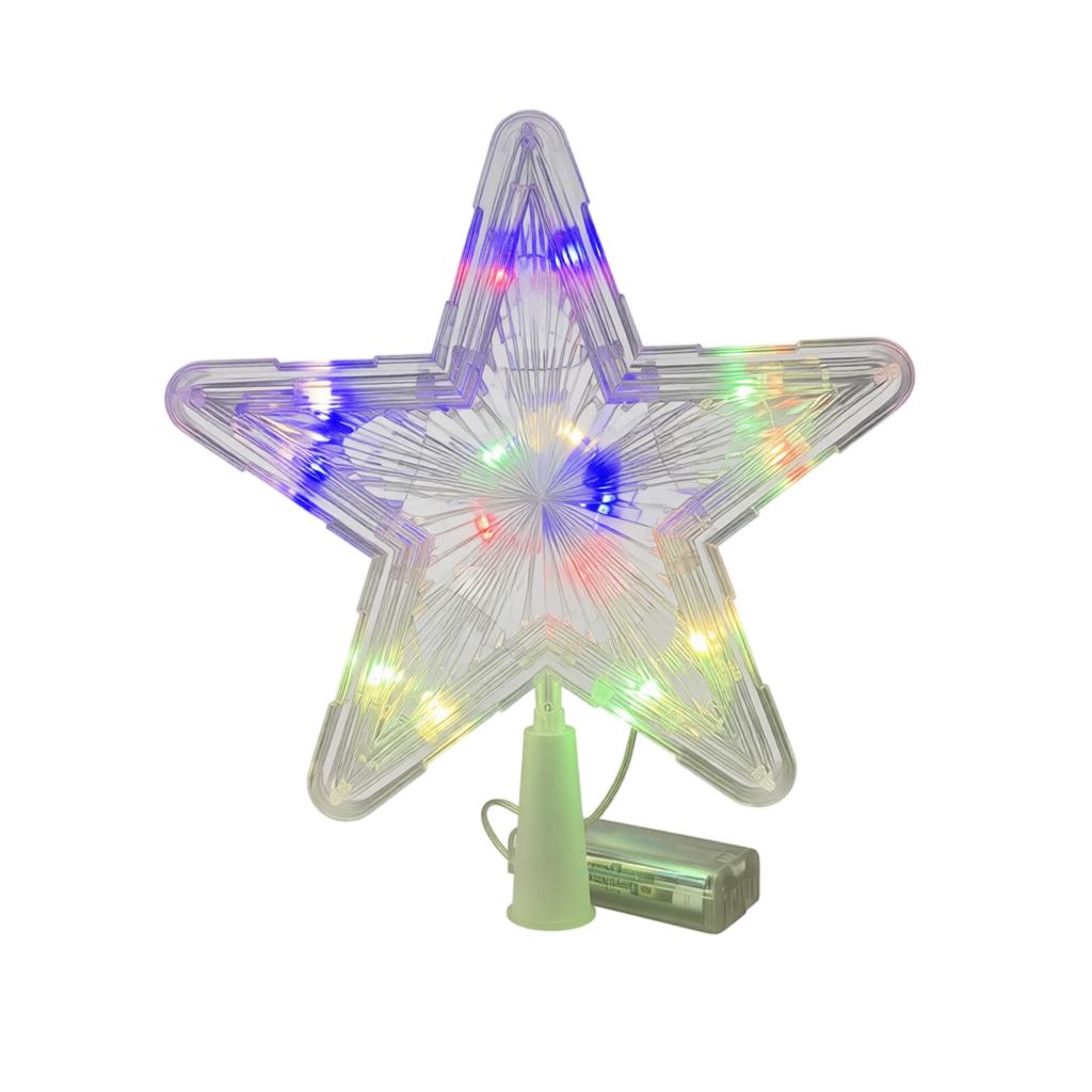 Christmas Tree Topper Star with Twinkling Lights for Holiday Tree Decoration