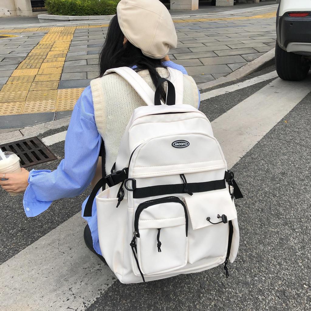 Large High School Casual Black [ZESU] Backpack, Korean, School, Capacity, Student, Women, Girls, Commuting, Students, Unisex, Lightweight, Rucksack,