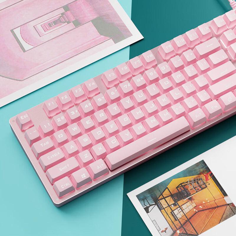 Kisa Pink Mechanical Keyboard and Mouse Set
