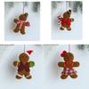 Adorable Brown Gingerbread Man Fabric Ornaments For Charming Christmas Tree Decoration