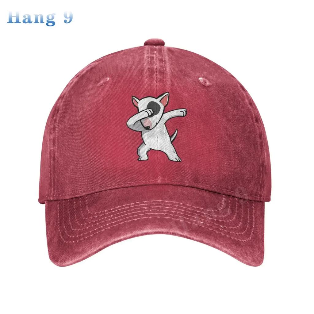 English Bull Terrier Baseball Caps Funny Unisex Soft Casquette Cap Fashion Denim Hat Vintage Adjustable Black