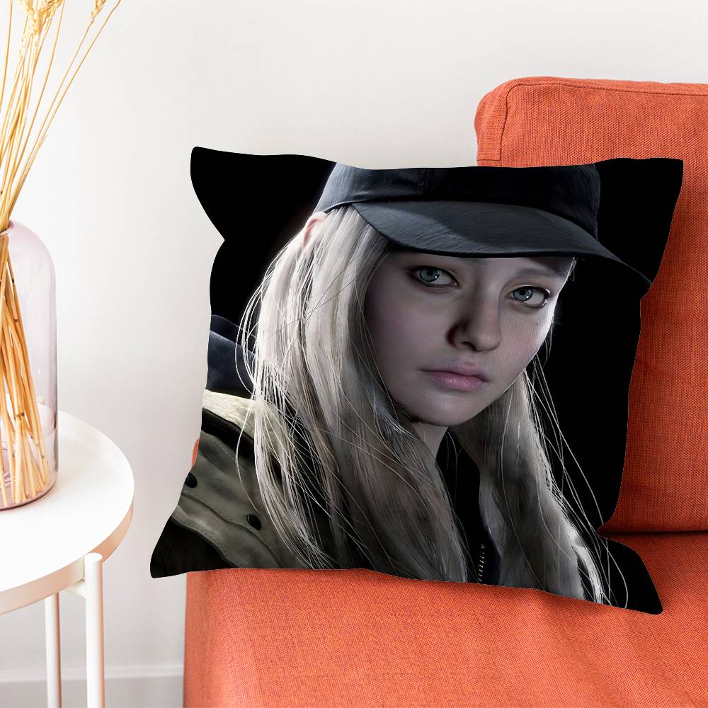Rosemary Winters R-Resident Evil Village 8 Pillow Case Plush With Invisible Zipper Dustproof Sofa Cushion Cover For Home Decor