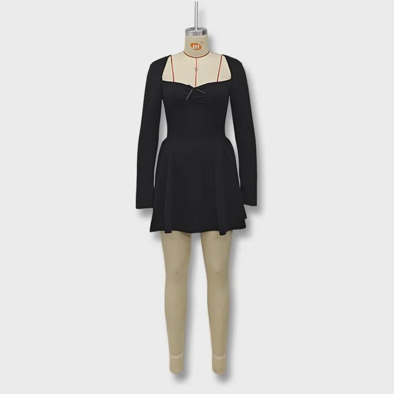 2024 Stylish Slim A-Line Long-Sleeve Tube Top Dress for Women