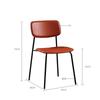 Family Dining Chairs - Simple Nordic Style, Light Luxury Leather, Creative Iron Backrest, Ideal for Restaurant & Home Seating