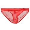 Men Briefs Mesh Elephant Nose Close Fit Mid Waist Transparent See Through Stretchy Panties for Honeymoon