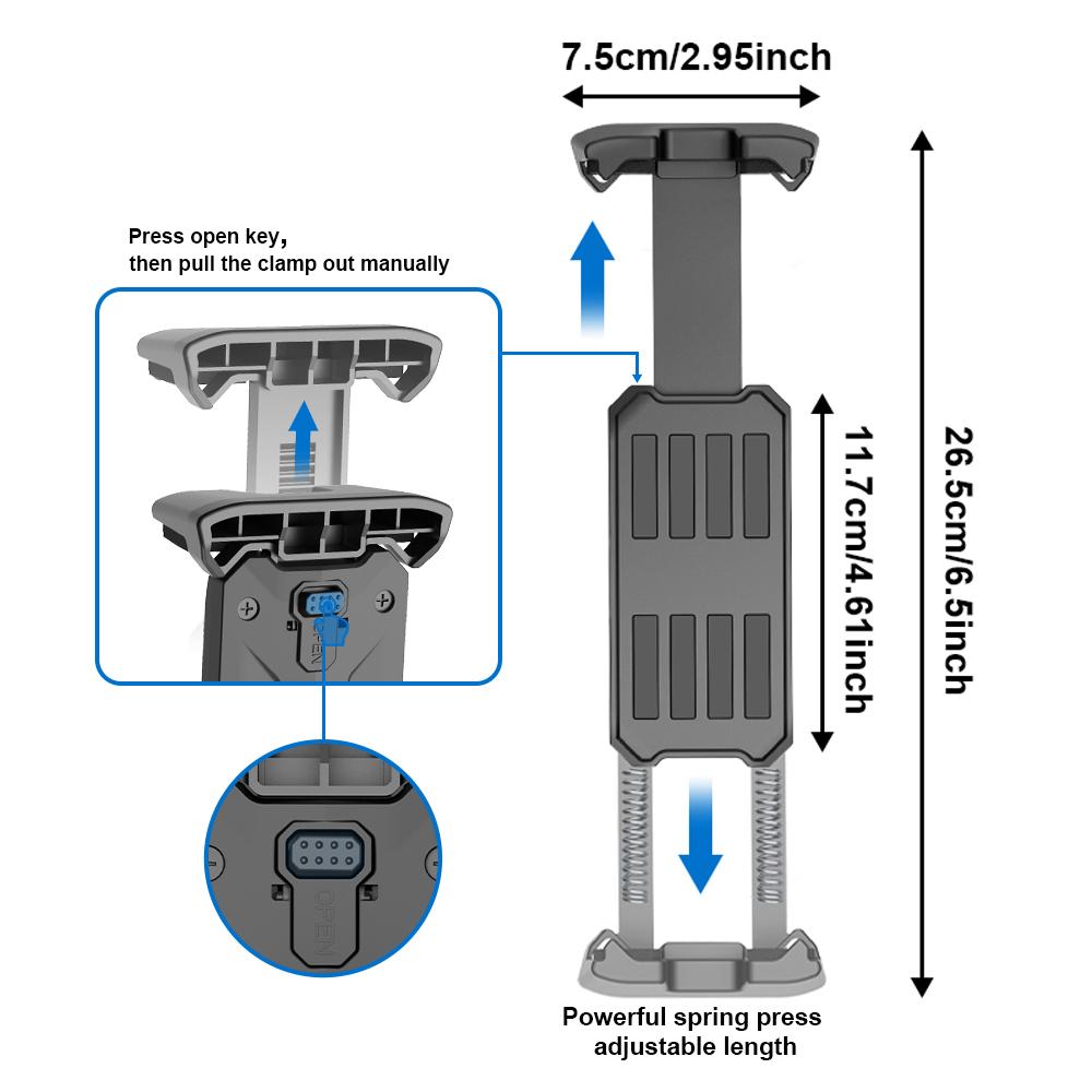 Windshield Car Tablet Stand Mount Truck Window Dashboard Phone Holder Suction Cup Long Arm for IPad Pro 11 12.9 Air Mini 4-13" 1