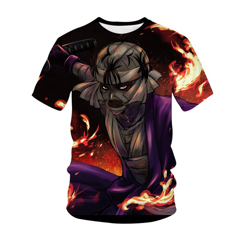 New Rurouni Kenshin T-Shirt Anime 3D Print Streetwear Japanese Samurai Fashion Oversized T Shirt Men Women Harajuku Tops Clothes