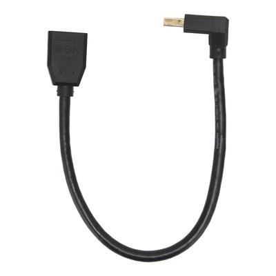 Displayport Stecker auf Displayport Buchse Unterstützung 8K bei 60HZ 4K bei 144HZ 0,3 Meter 90 Grad Winkel
