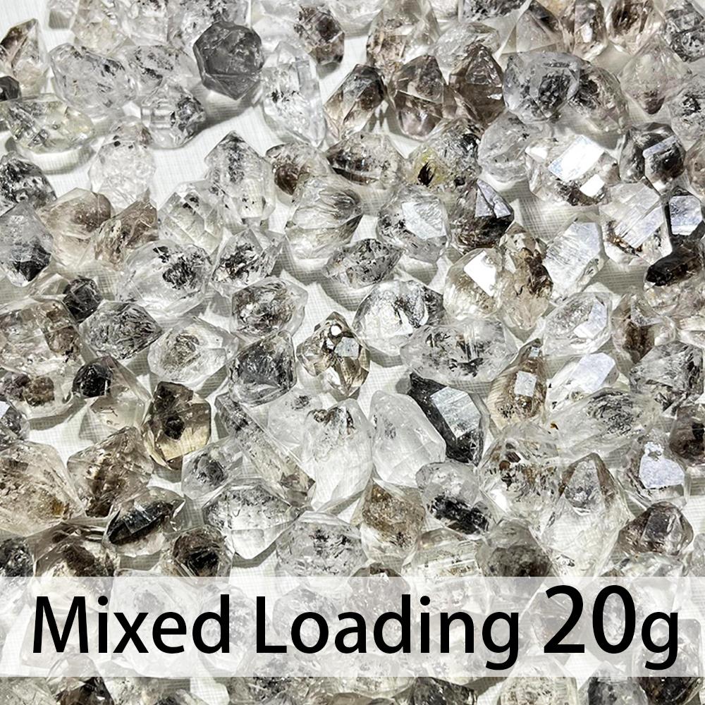 Herkimer Diamant Natuurlijk Kwarts Kristal 100% Ruwe Steen Helende Kristal Diy Maken Cadeau Verzameling Klein Formaat 1-1.5Cm 10-20G Pakket