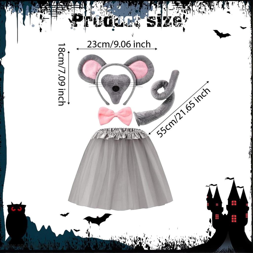 Cute Mouses Ears Headband Animal Dress for Halloween Festival
