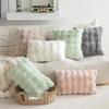 Faux Rabbit Fur Velvet Cushion - Solid Color Plush Decorative Pillow for Living Room or Bedroom