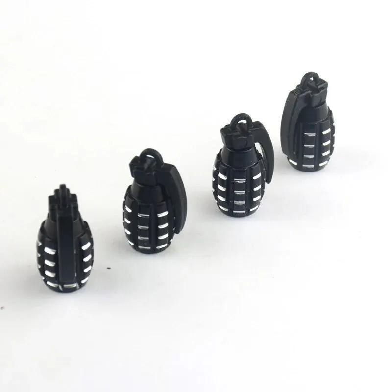4pcs Aluminum Alloy Car Tire Valve Cap Grenade Tyre Valve Stem Cover Air Dust Cap Tire Valve Truck Bike Wheel Rim Valve Stem Cap