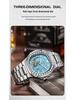 Durenwei Men's Luminous Nautilus Automatic Waterproof Watch with Transparent Skeleton Design