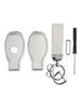 Leather Alloy Aluminum TPU Car Key White Case Cover For Benz GLC GLK CLS