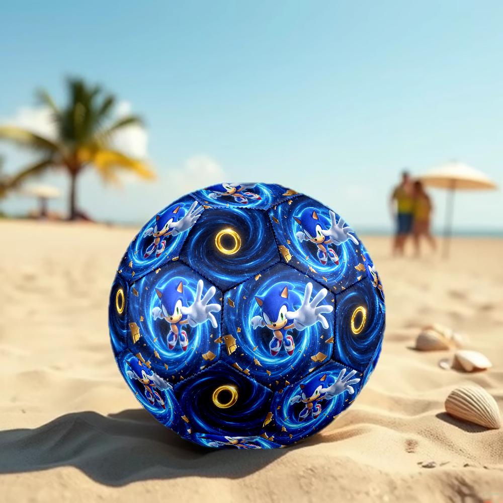1pc Sonic the Hedgehog Football Soccer Ball Size 5 Indoor Soccer Ball Fashion Colorful Backyard Game -Great For Sports Fans Gift HE41