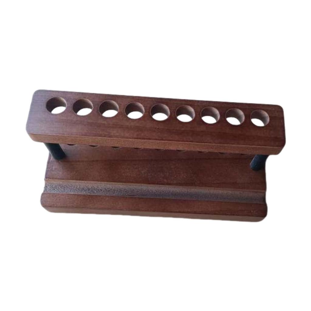 Wooden Pen Display Stand 9 Slots Desk Organizer Multifunctional Pen Holder Desk Accessories for Office School Home Store