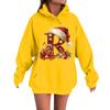 Women's Casual Comfortable Long-Sleeved Christmas Letter-Printed Warm Hooded Crew-Neck Sweatshirt