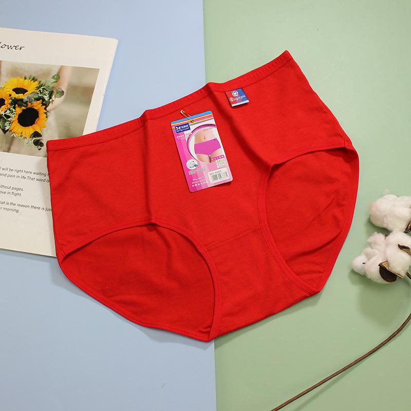 Women's High Rise Briefs Solid Color 95% Cotton Plus Size Breathable Soft Knit Ladies Underwear Panties