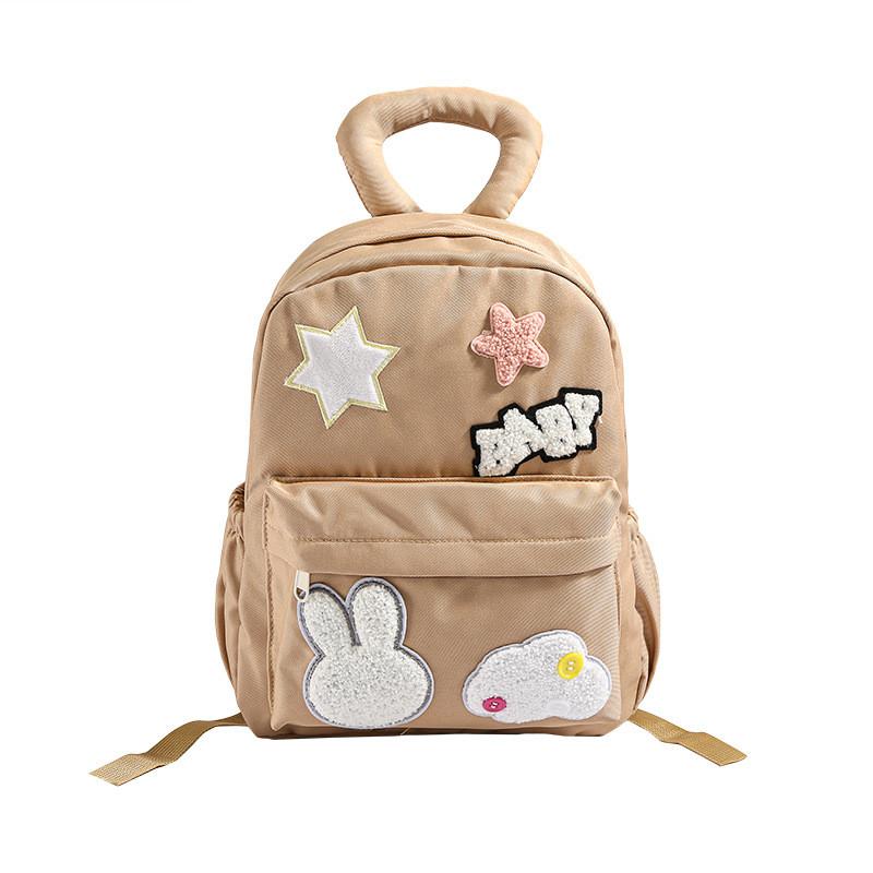 Cute Unisex Cartoon Rabbit Backpack For Toddlers Soft Comfortable School Bag хаки