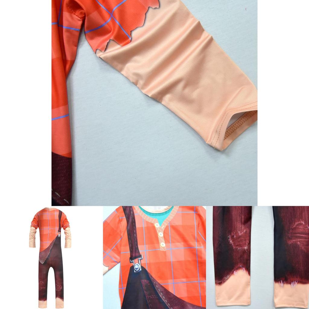 Kids Wreck-it Ralph 2 Cosplay Costume Featuring Soft And Comfortable Jumpsuit Design