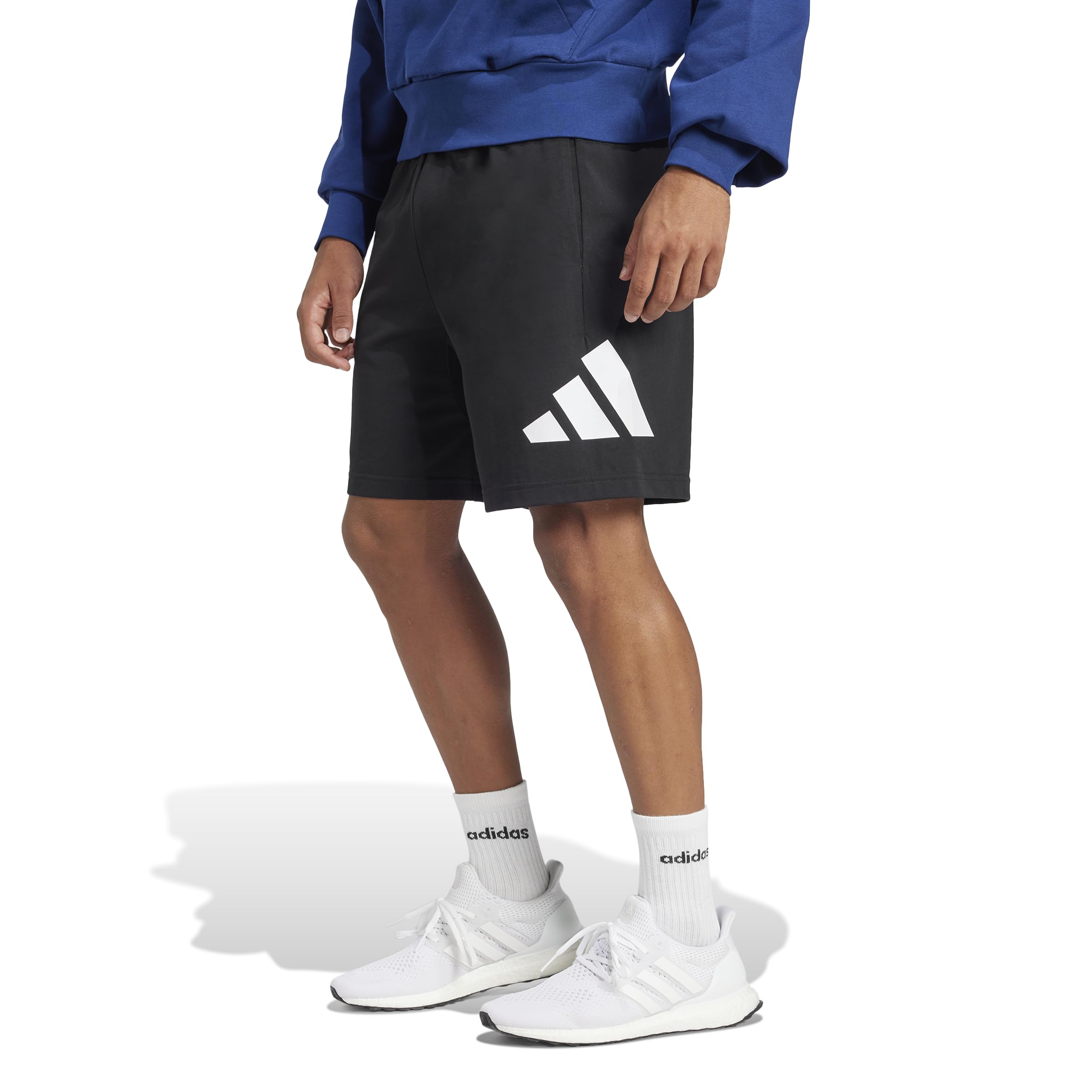 

Adidas Essentials Шорты из одинарного джерси с большим логотипом KRG06 Мужские Черный/Белый (IS6909)