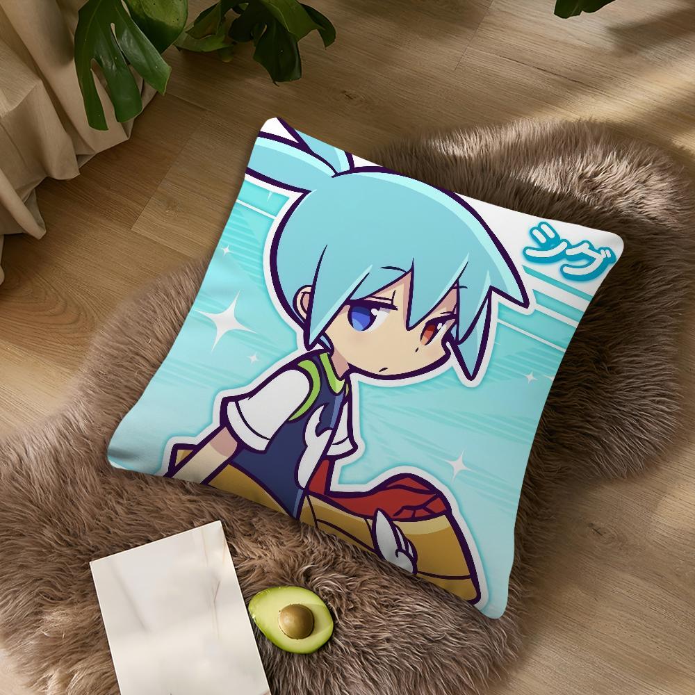 Game P-Puyo P-Pop F-Fever Anime Sig For Bedroom Car Coffee Shop Room Soft and Living Room Sofa Decorative Pillow Cover Case