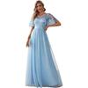 Dress new new dress long dress evening dress lace splicing dress women