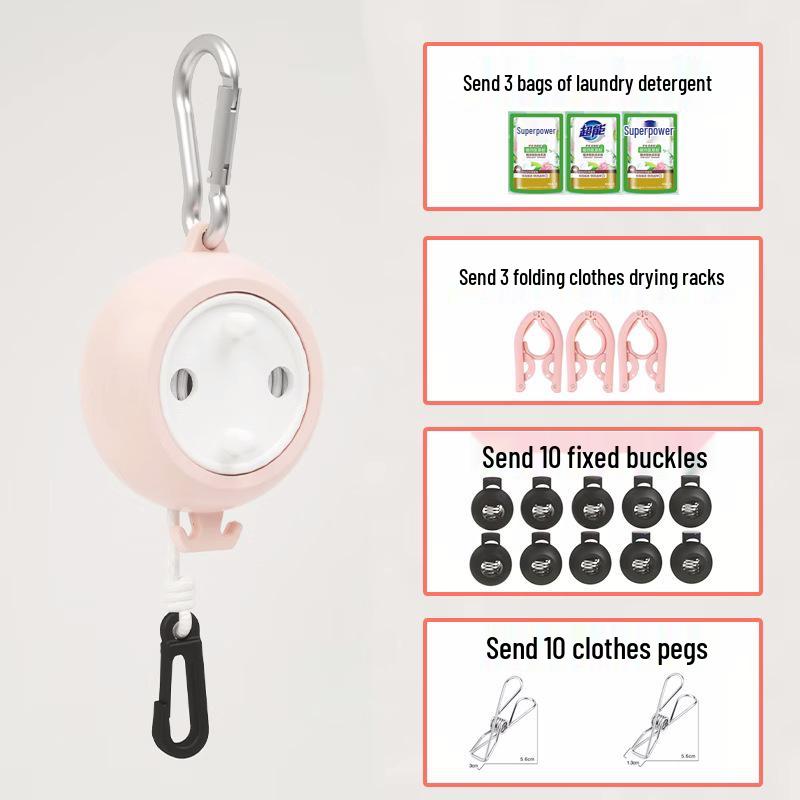 Retractable Portable Clothesline for Travel and Home - Indoor & Outdoor Use