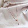 Titanium Steel Gold Brick Necklace for Women - Luxury 2025 Style, High-End Sweater and Collarbone Chain, Non-Fading.