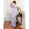 Dream Pajamas Women's Spring and Autumn New Ice Silk Satin Home Clothes Set
