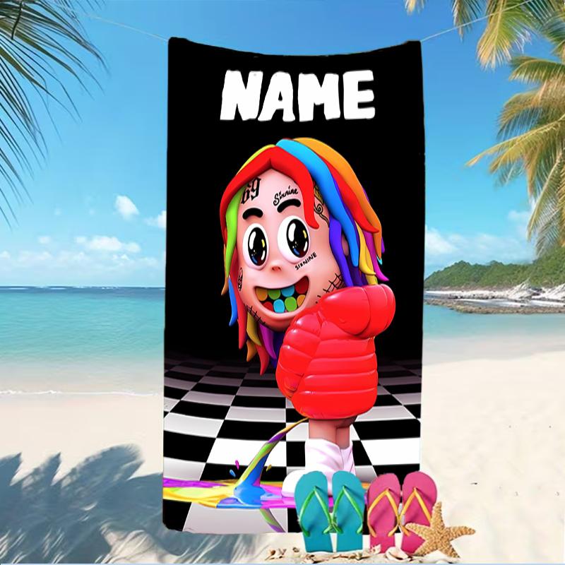 Customizable Personalized Beach Towels 6ix9ine TattleTales Themed designs.Suitable for the Beach, Yoga, Sports;ideal As Beach Accessories