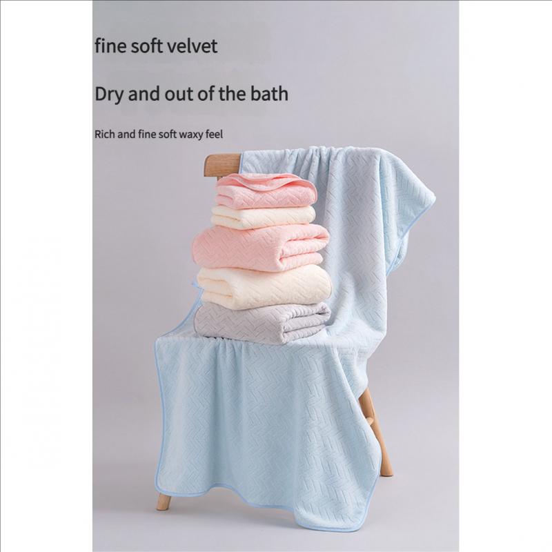 Coral Fleece Bath Towel Set Soft Absorbent Quick Dry Bathrobe Beach Towels for Adults Home Shower Spa Travel Use
