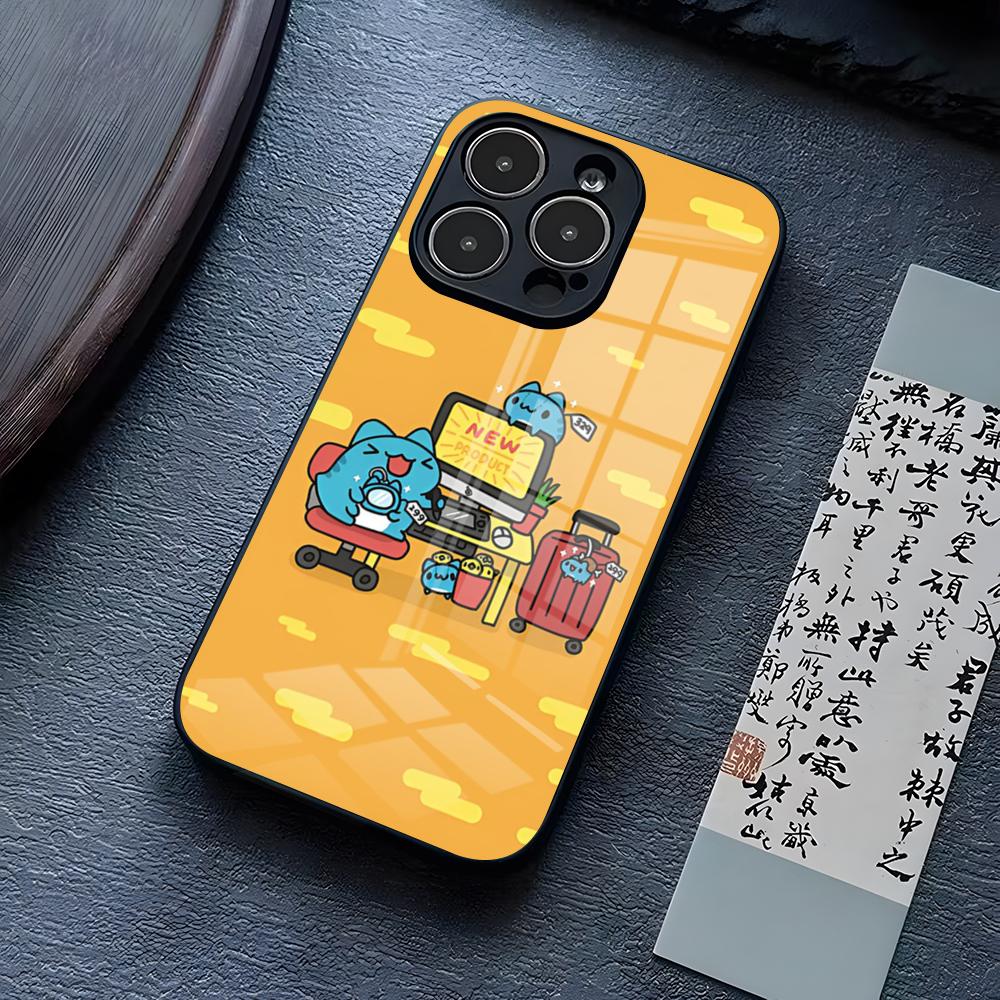 Bug Cat C-Capoo Handyhülle Für IPhone 16 Pro Max 17 14 15 Plus 13 Mini 11 12 X XR XS 8 7 Plus SE Glasabdeckung