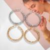 2021 New Trendy Vintage Punk Oversized Big Circle Chunky Hoop Diamond Dangle Statement Earrings for Women for Wedding