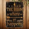 Vintage Alexander Hamilton Metal Sign Room Where It Happens Wall Art Farmhouse Decor 8x12 Inches