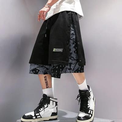 Modische Herren Shorts mit Aufdruck Sommer Lässig Sport Basketballshorts Baggy Herren Joggingkleidung Punk Stil Streetwear Dünne Dicke