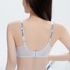 Thin Ice Silk Seamless Lingerie Women's Gathering Bra Thin Letter Shoulder Strap Breathable Bra Push Up Bra