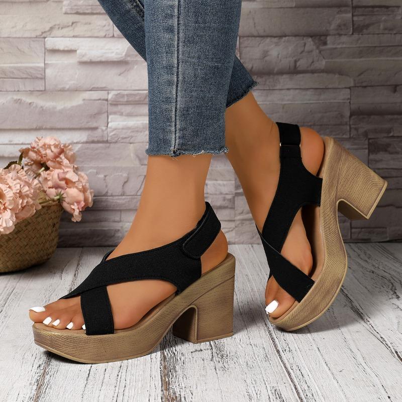 

Cake Shoes Thick-heeled Sandals Casual Shoes and High Heels 36 чёрный