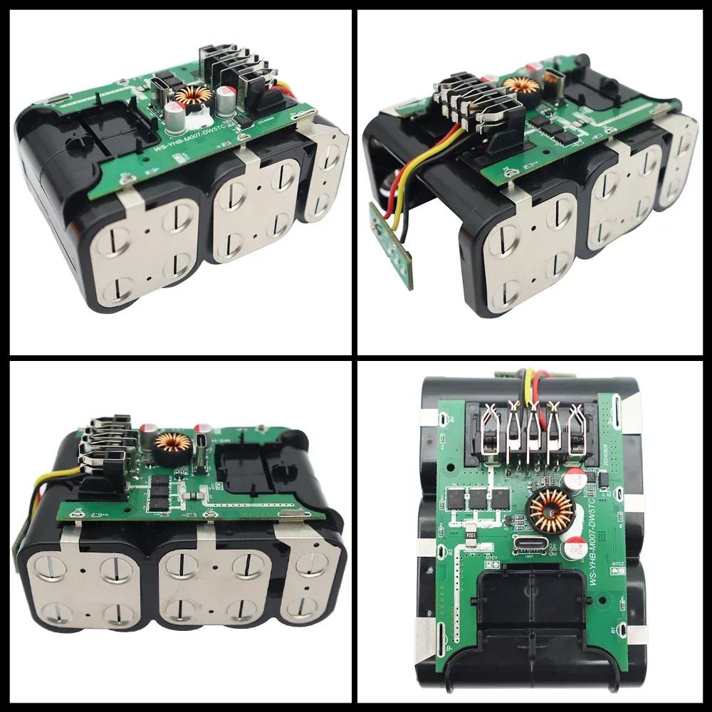 DCB200 Li-ion Battery Case Protection Circuit Board PCB For DeWalt 20V Lithium Battery Type C Charger Power Bank DCB112 DCB118