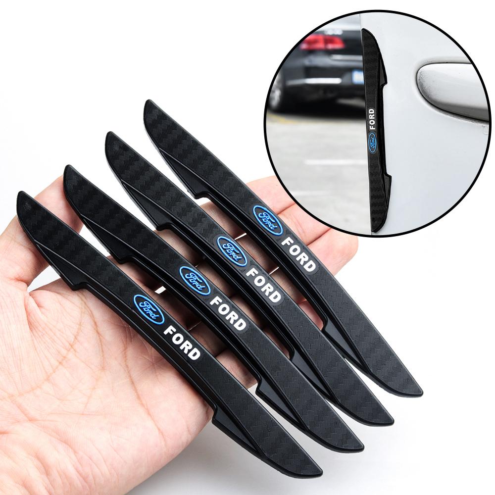 4PCS Car Door Edge Anti-collision Protection Strip Rearview Mirror Guard Sticker For Ford Mustang FOCUS 2 Mondeo Fiesta Kuga MK2