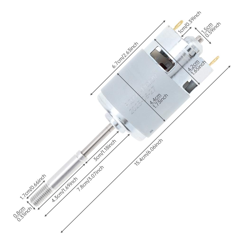 RS755 DC Fan Motor,RS775 Fan Motor 12V 3000RPM Replacement,Fit for 220V AC Electric Fan,Built-in Cooling fan,Stable Power Output