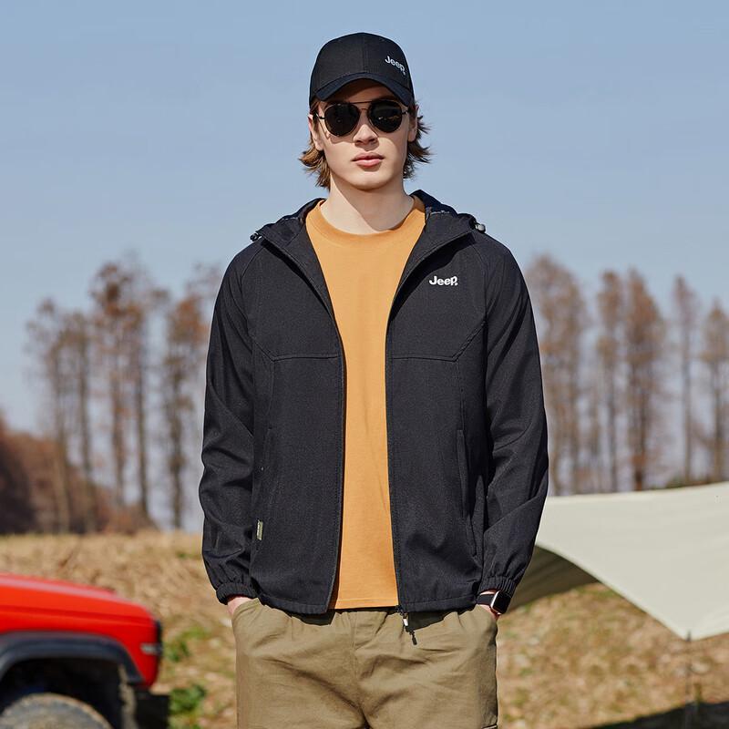 Jeep Men's Autumn Casual Hooded Jacket