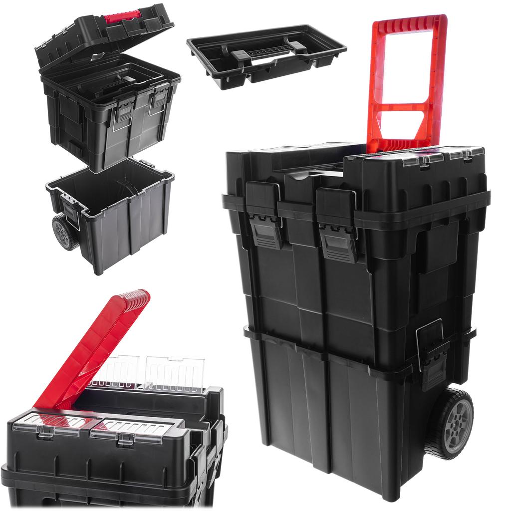 Tool Box On Wheels Chest Suitcase Workshop Modular Large