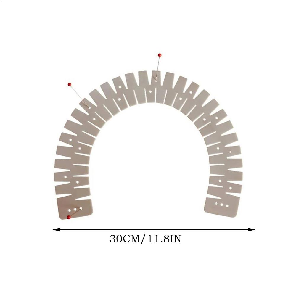 

Hot Hemming Ruler Heat Resistant Hemmer Ruler Flexible Silicone Curve Scale Hemming Tool for Padding Sewing Cloth Pants Fabric белый